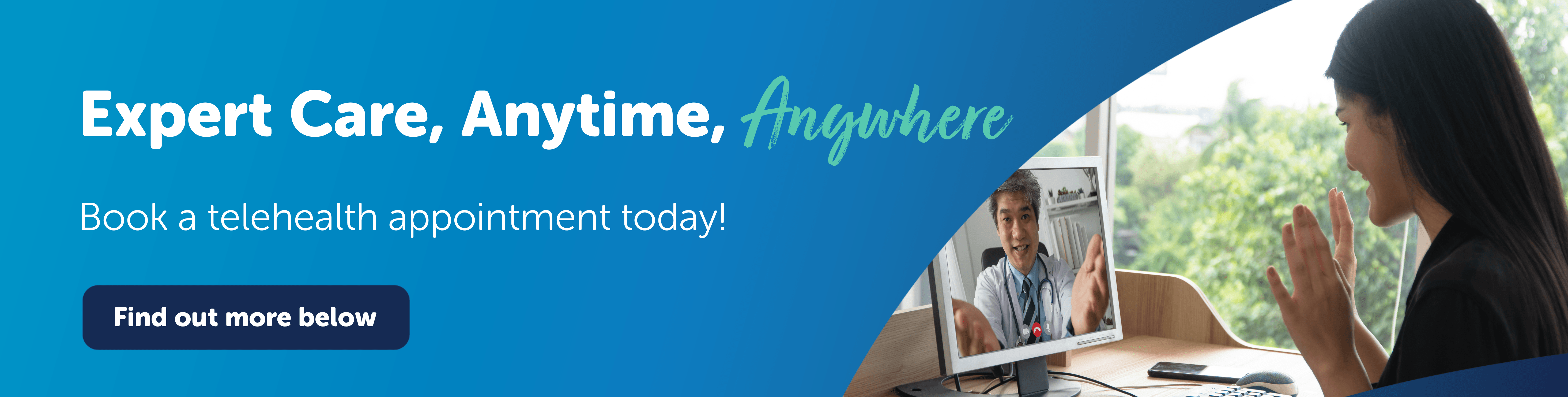 Woman conducting telehealth appointment with a doctor on a computer from the comfort of her own home